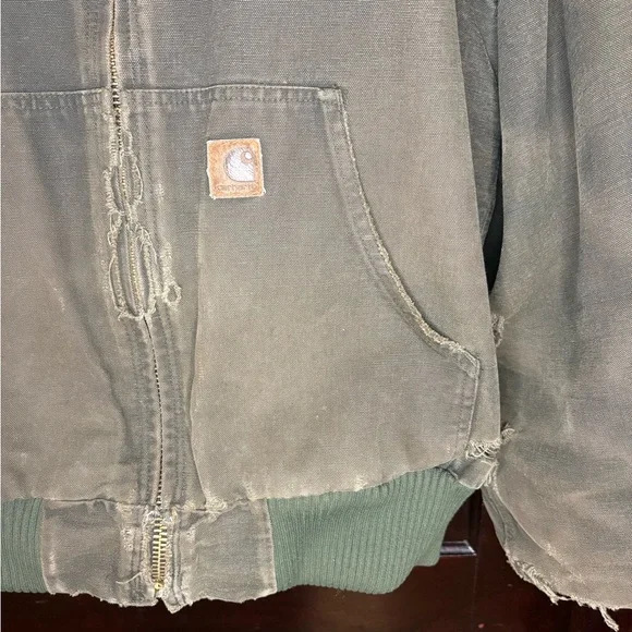 Carhartt Olive Green Hooded Jacket - Picture 2 of 6